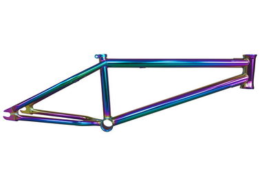 Πλαίσιο χρωμίου BMX πλαισίων ουράνιων τόξων, λεία ζωηρόχρωμα μέρη ποδηλάτων συνήθειας BMX πετρελαίου